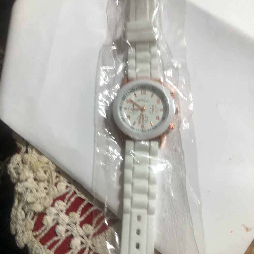 White and Rose Gold Watch